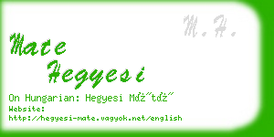 mate hegyesi business card